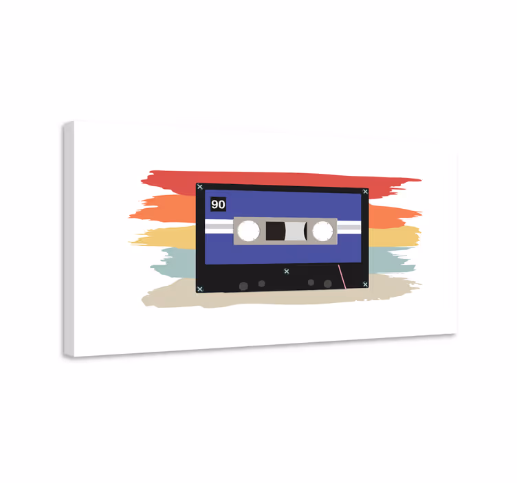 Retro vintažinė kasetinė retro drobė - „Tenstickers“