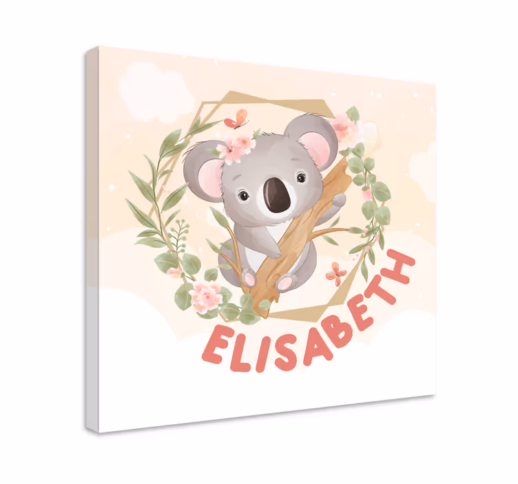 Individualizuota koala Drobė gyvunais - „Tenstickers“