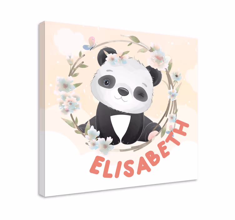 Mieli gyvūnai panda su vardo drobe - „Tenstickers“
