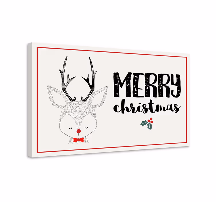 Drobė elnias linksmas kalėdų elnias - „Tenstickers“