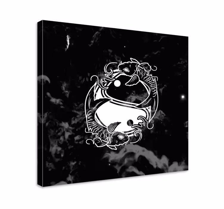 Yin yang balanso žuvies zen drobė - „Tenstickers“