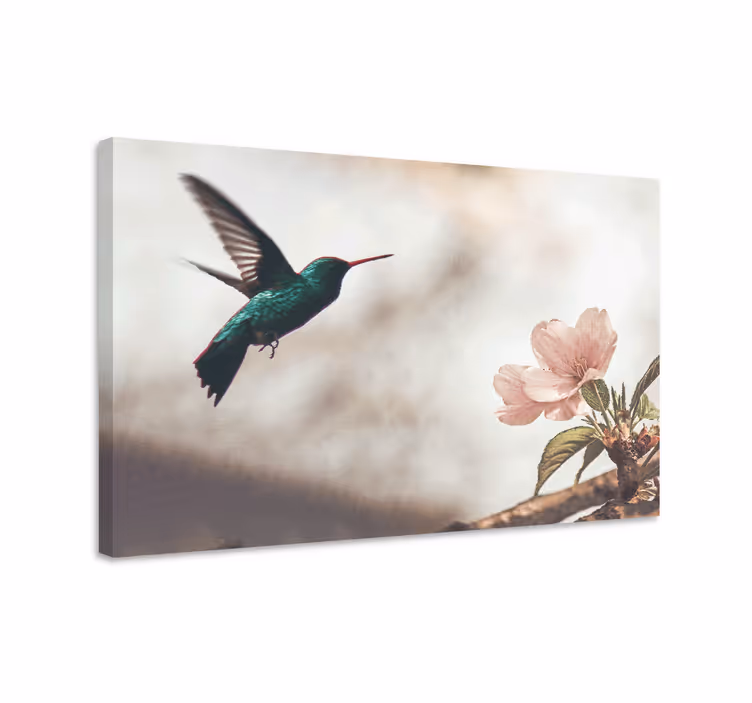 Drobė paukštis kolibris ir Žiedai - „Tenstickers“
