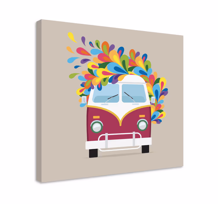 Drobė žaidimų stalas retro transporto purslai - „Tenstickers“