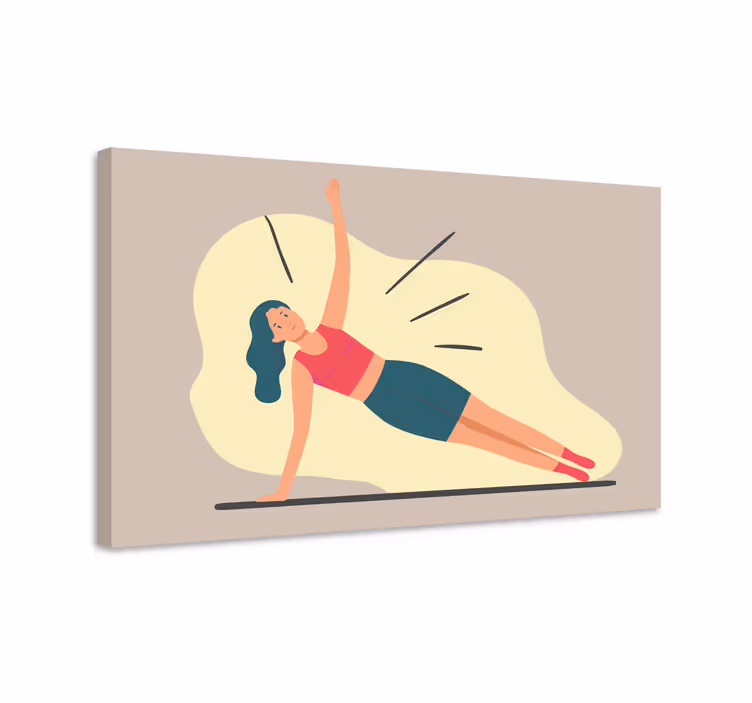 Drobė sportas fitneso poza - „Tenstickers“