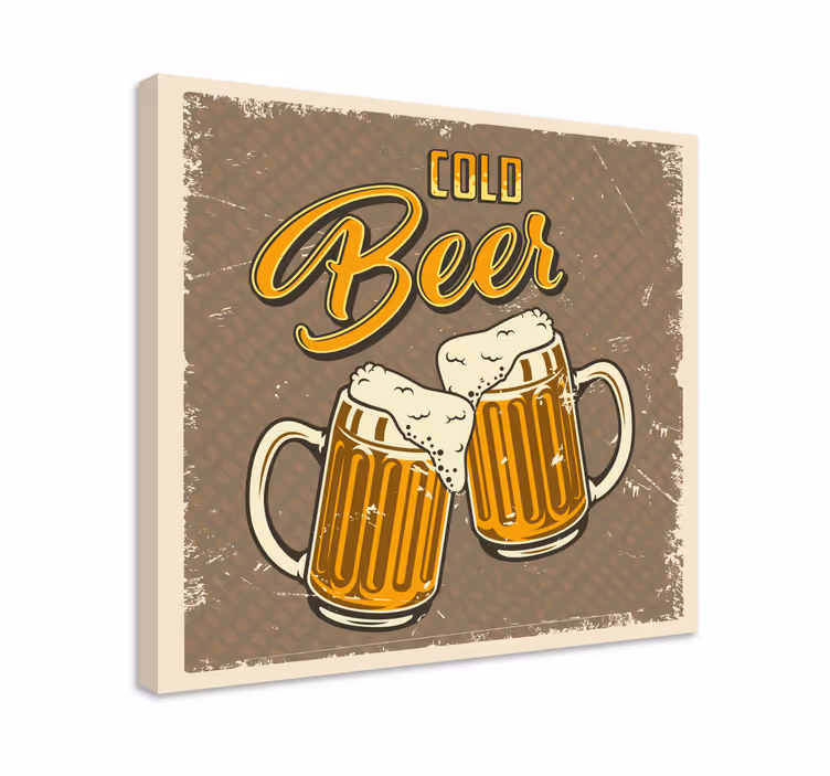 šalto alaus retro purvino efekto baro paveikslaispaudinys - „Tenstickers“