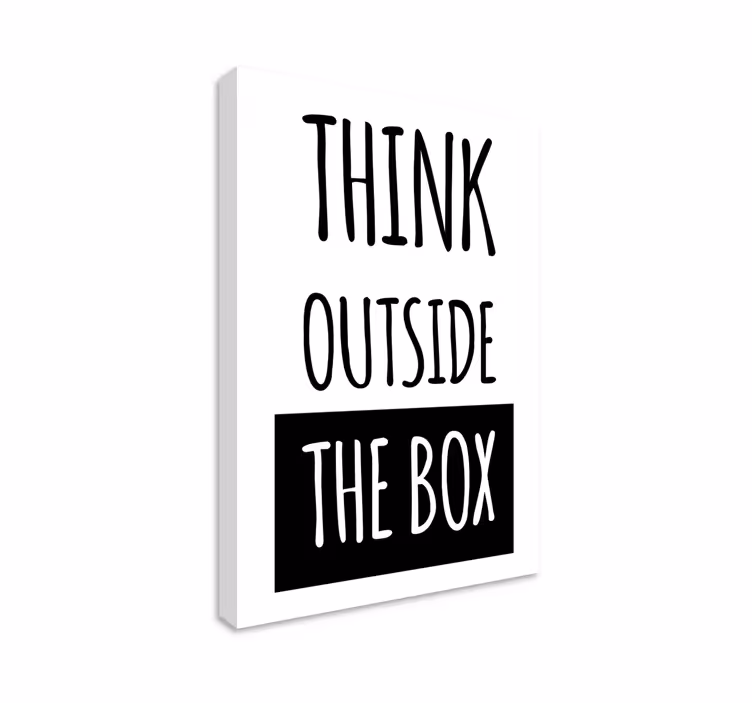 Mąstyti už langelio motyvacinė drobė - „Tenstickers“