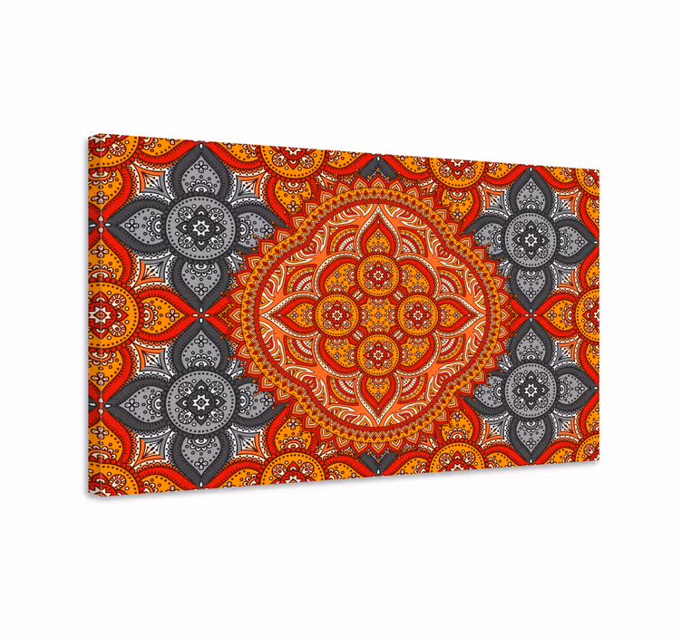 Drobė mandala su sudėtingu gėlių raštu - „Tenstickers“
