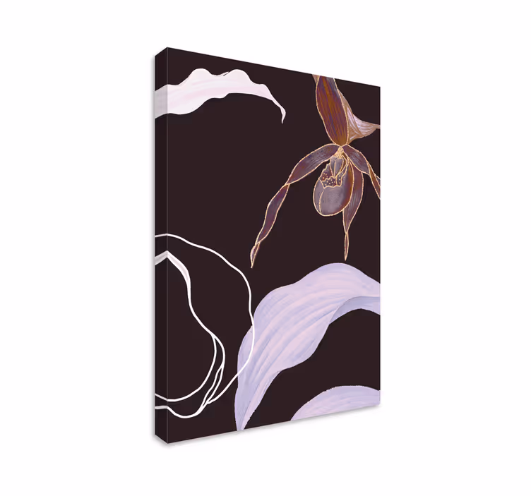 Drobė gėlės ir augalai orchidėjų floristinė elegancija - „Tenstickers“
