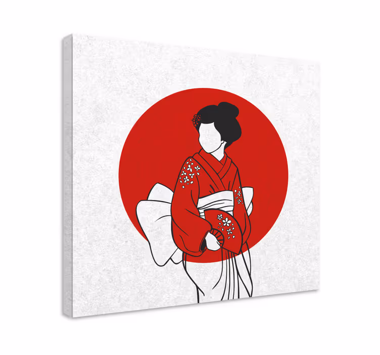 Drobė rytietiška tradicinio kimono elegancija - „Tenstickers“