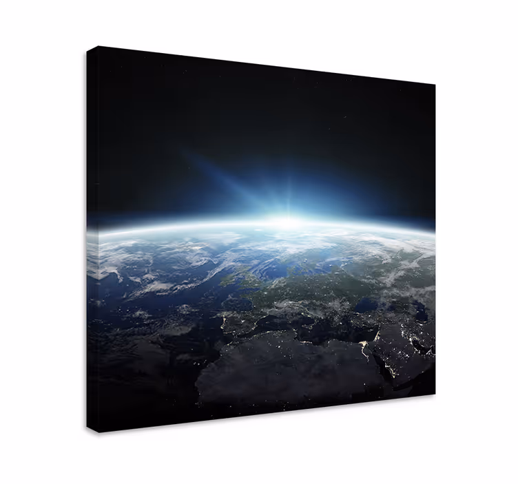 Erdvės dizaino planetos žemės kraštovaizdžio drobė - „Tenstickers“