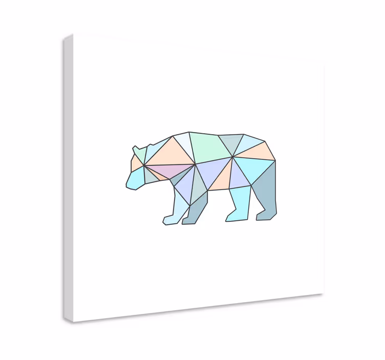 Drobė gyvunais geometrinė meška - „Tenstickers“