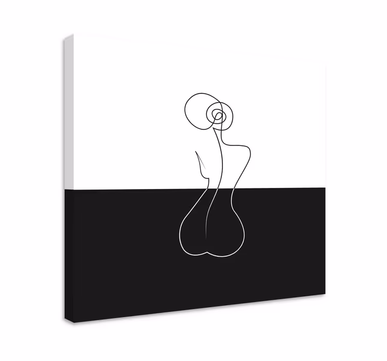 Drobė abstraktus minimalistinis linijų menas - „Tenstickers“