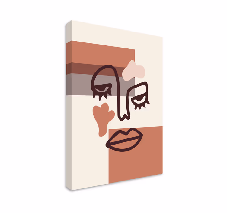 Drobė abstraktus veido menas - „Tenstickers“