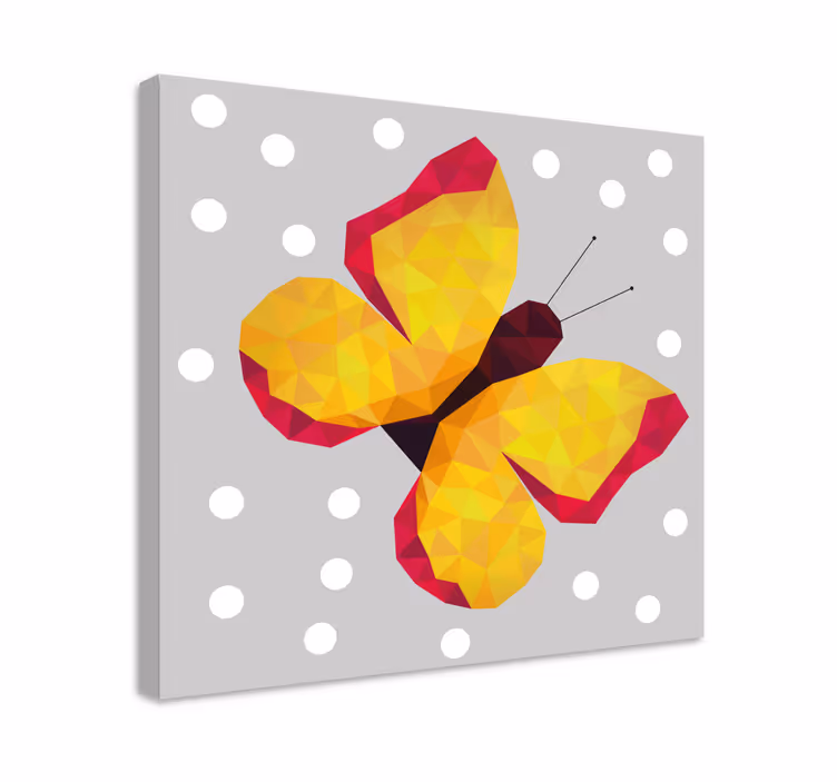 Geltoni geometriniai sparnai Drobė drugelis - „Tenstickers“