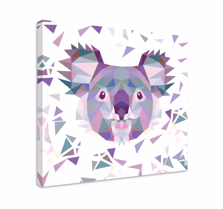 Drobė su arkliais geometriniu koalos veidu - „Tenstickers“