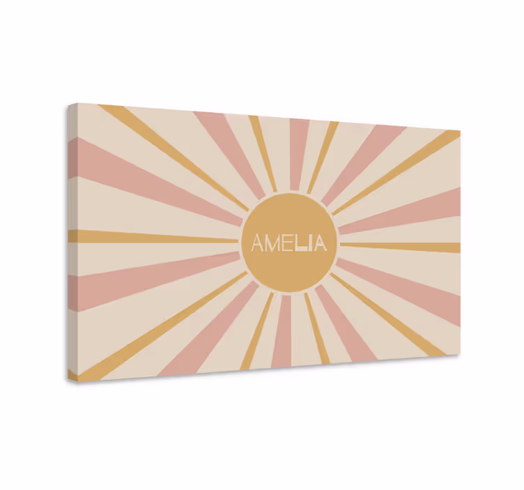 Amelia sunburst dizainas Drobė Abc ir raidės - „Tenstickers“