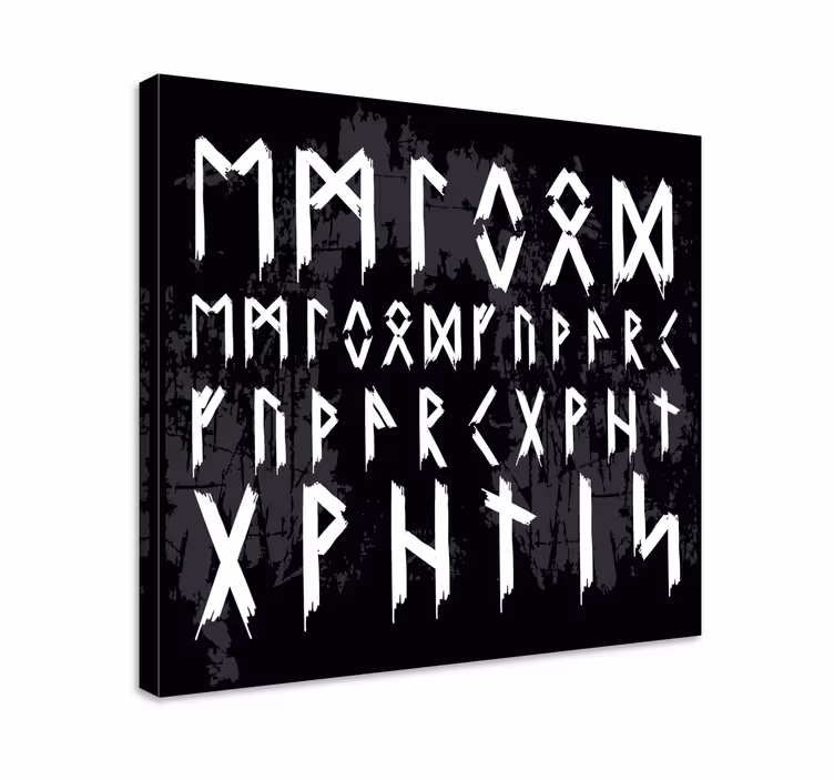 Viking abėcėlės vintažiniai šiaurietiški paveikslaiatspaudai - „Tenstickers“