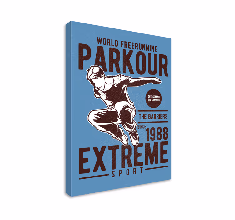 Vintažinio parkour plakato spaudinys - „Tenstickers“