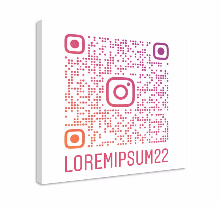 Kuriamos individualios Instagram QR kodai Drobė personalizuojamas - „Tenstickers“