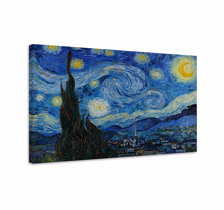 Van Gogho Žvaigždėtasis naktisVan Gogho Žvaigždėtasis naktis Drob - „Tenstickers“