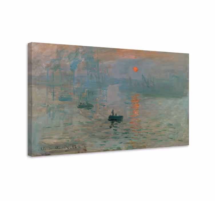Monet'o Įspūdis Saulėtekis Drobė menas - „Tenstickers“