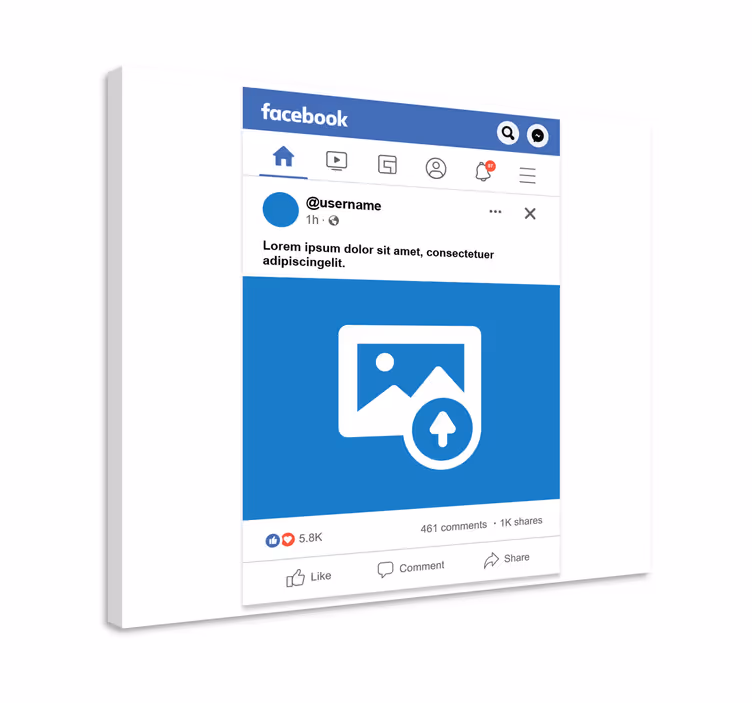 Facebook ekranas Drobė personalizuojamas - „Tenstickers“