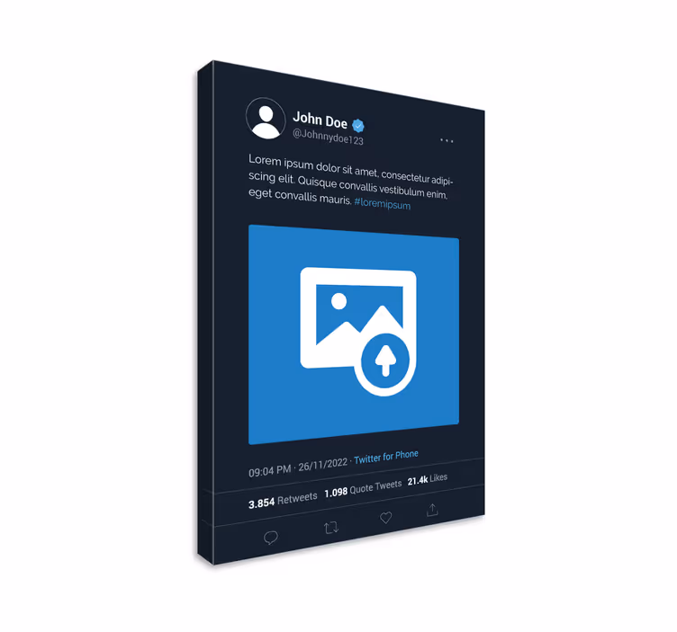 x twitter ekranas Drobė personalizuojamas - „Tenstickers“