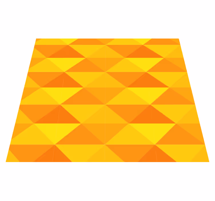 Geometrinių trikampių dizainas geltonas kilimas - „Tenstickers“