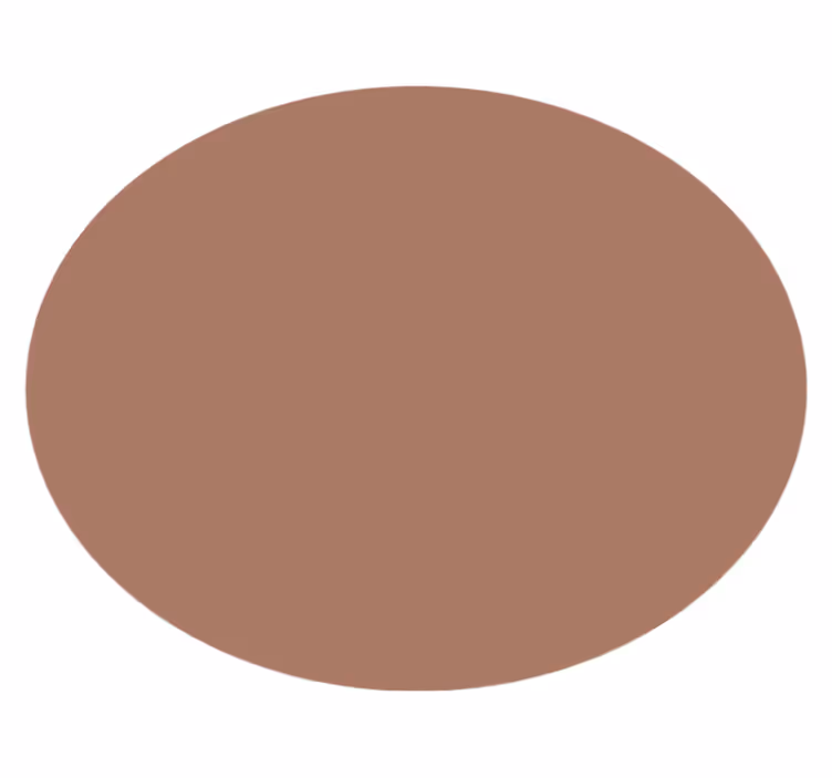 mocha mousse apskritimo formos vinilo kilimėlis - „Tenstickers“
