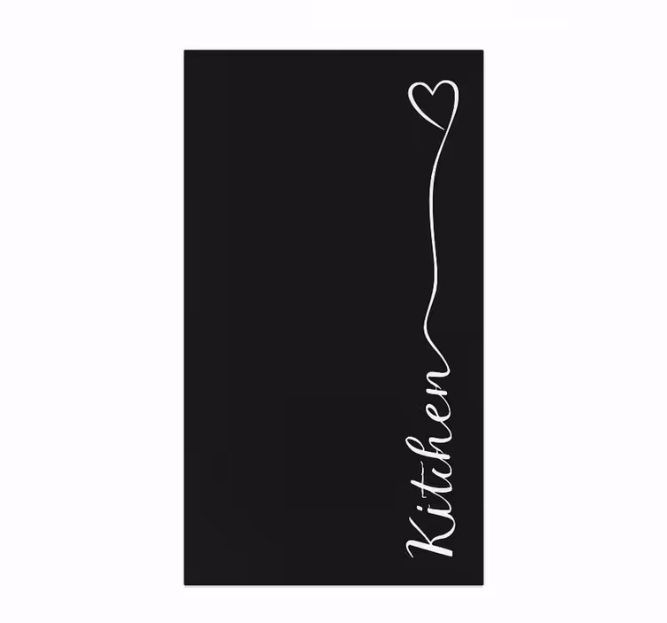 širdies formos kursyvinė raidė kilimas virtuvei - „Tenstickers“