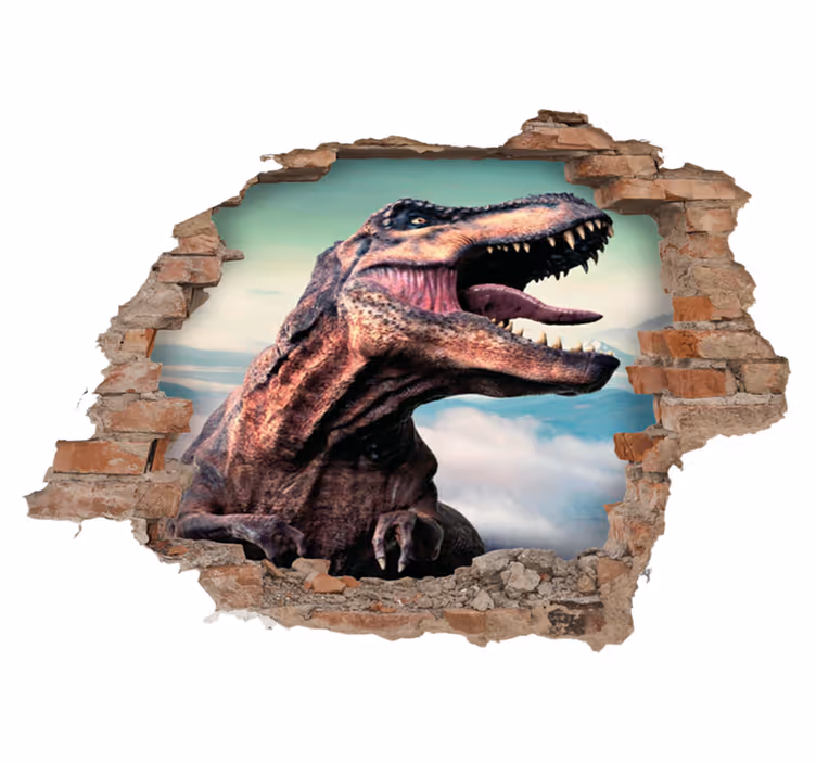 Gyvūnų vinilo kilimėlis realistiškas 3d t-rex - „Tenstickers“