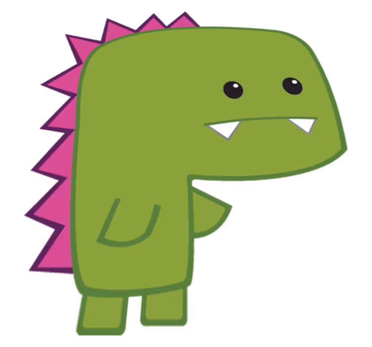 Gyvūnų vinilo kilimėlis Žaliasis mini dinozauras - „Tenstickers“