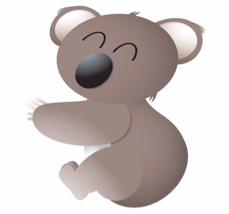 Gyvūnų vinilo kilimėlis laimingas koala - „Tenstickers“