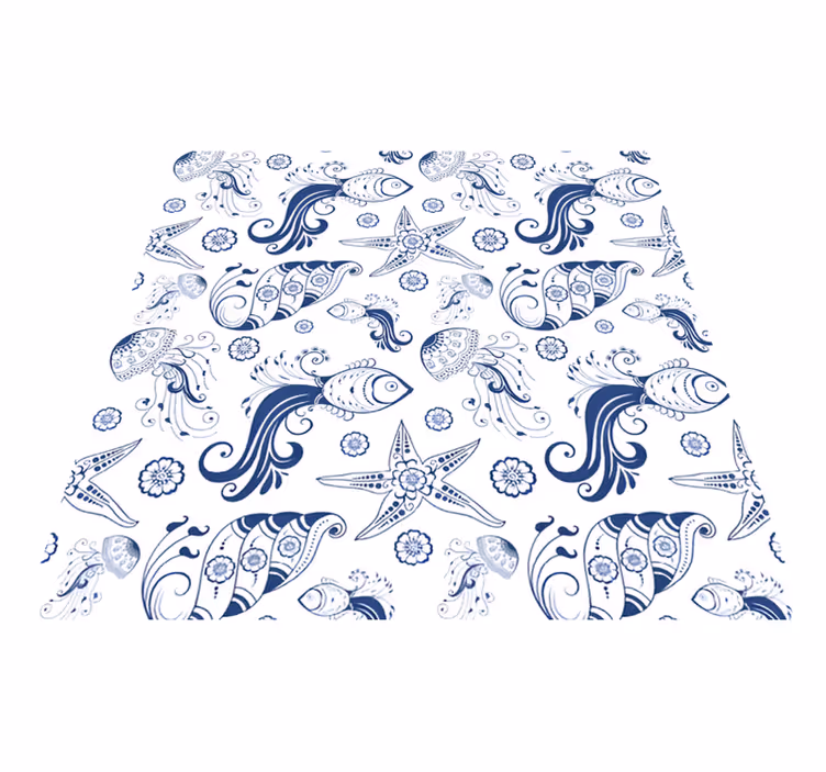 Gyvūnų vinilo kilimėlis dekoratyvinė jūros fauna - „Tenstickers“