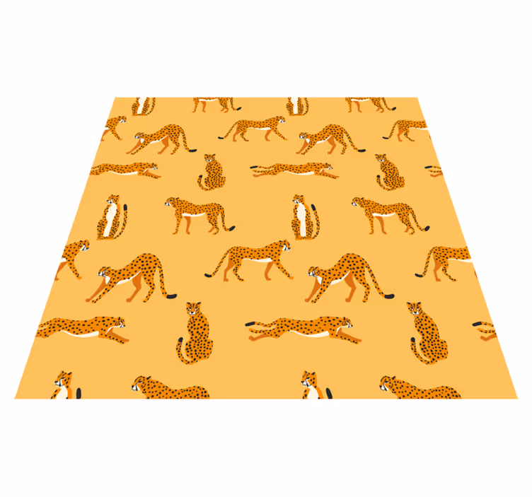 Gyvūnų vinilo kilimėlis su geltonais leopardais - „Tenstickers“
