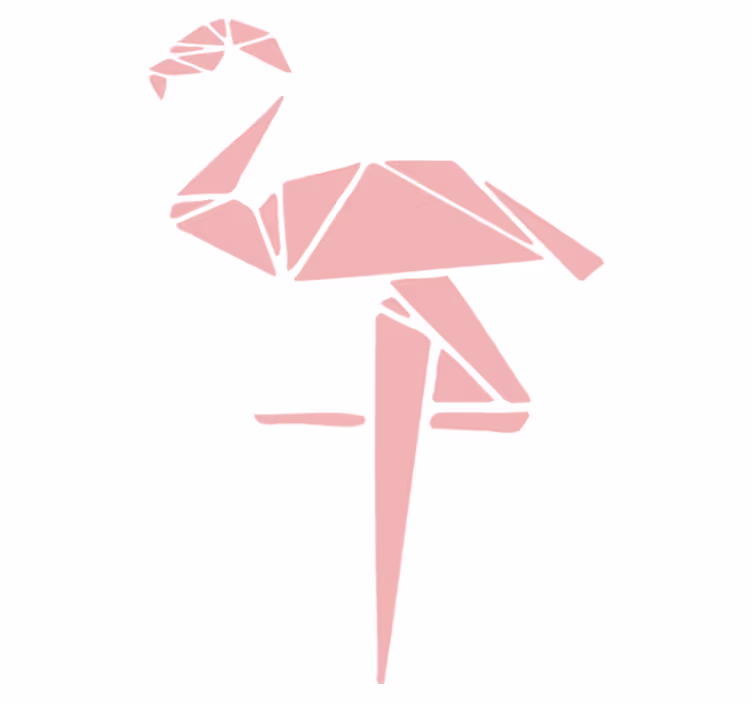 Gyvūnų vinilo kilimėlis su stilingu flamingo dizainu - „Tenstickers“