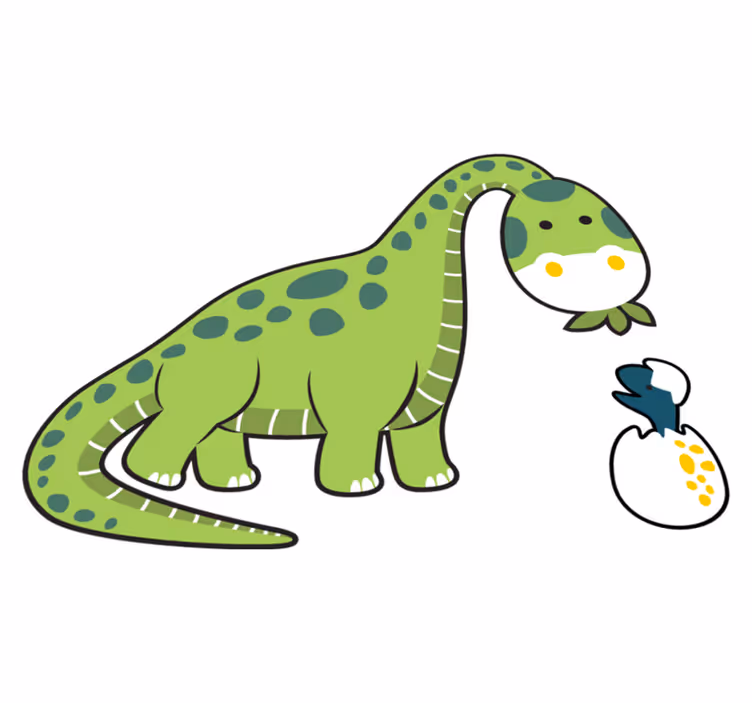 Gyvūnų vinilo kilimėlis mielas dinosauro kiaušinukas - „Tenstickers“