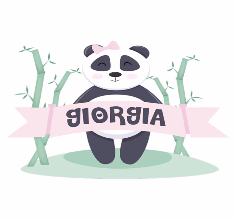 Gyvūnų vinilo kilimėlis su mažąja panda mergina - „Tenstickers“