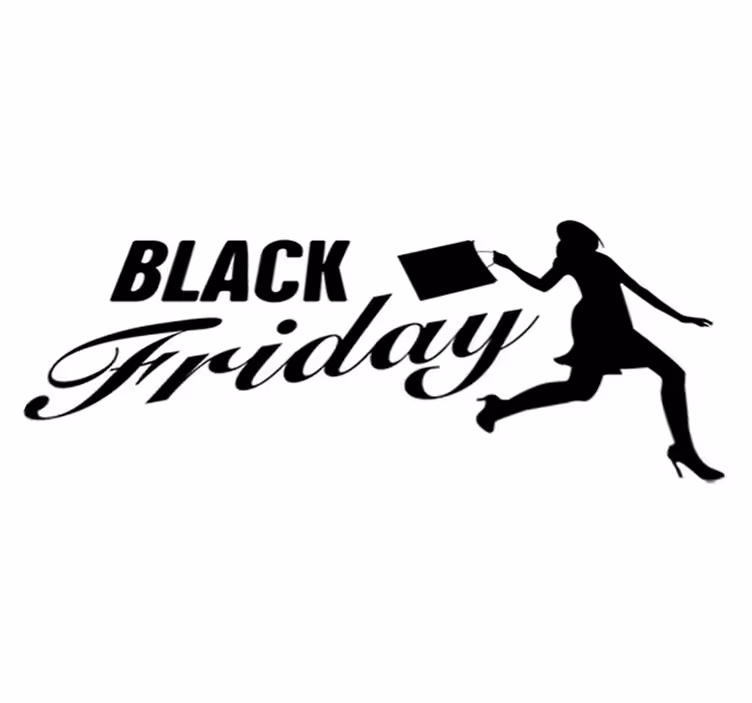 Black friday vinilo kilimėlis moterims pirkėjoms - „Tenstickers“