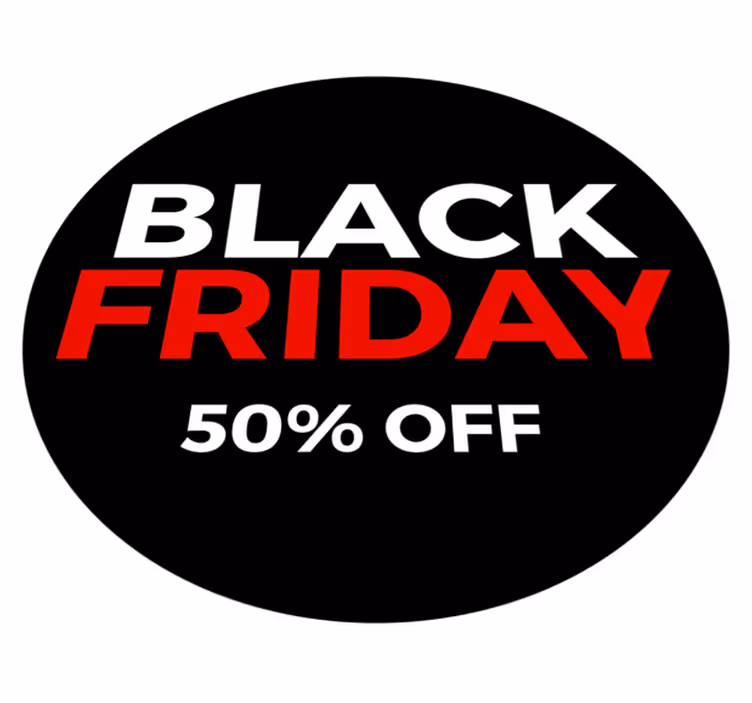 Black friday vinilo kilimėlis 50% nuolaida - „Tenstickers“