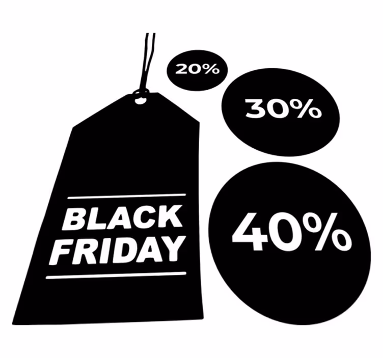 Black friday vinilo kilimėlis pritaikomas 3 vnt. - „Tenstickers“
