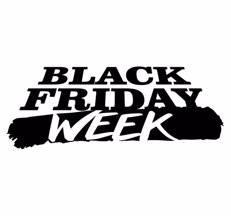 Black friday vinilo kilimėlis juodai penktadienio savaitei - „Tenstickers“