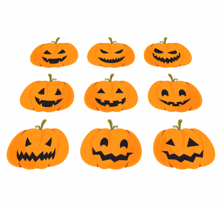 Halloween kilimėlis su moliūgų rinkinuku - „Tenstickers“