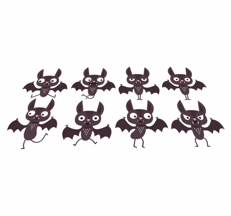 Halloween kilimėlis linksmiems šikšnosparniams - „Tenstickers“
