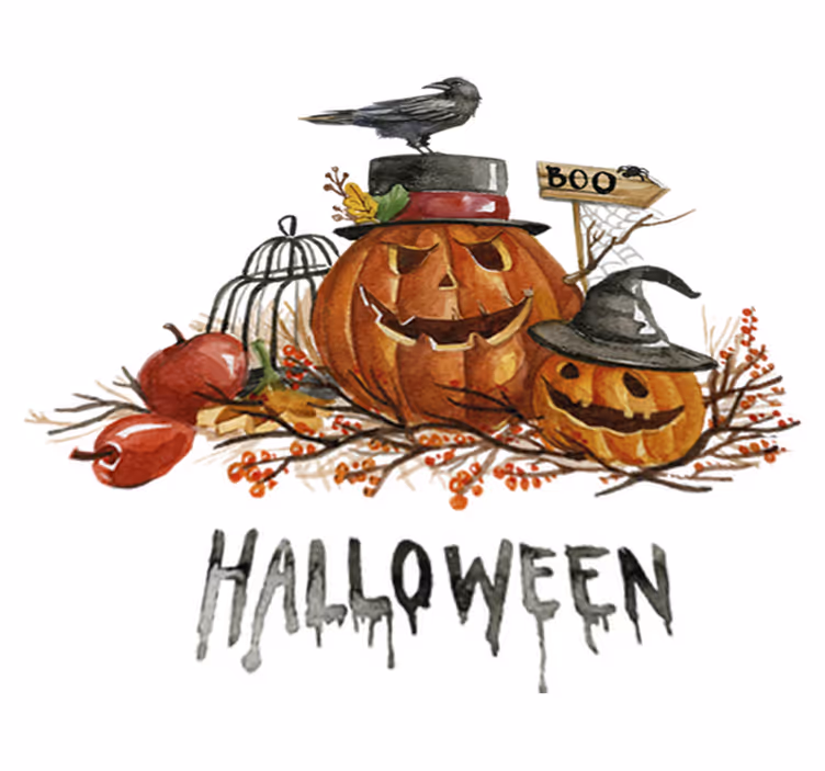 Halloween kilimėlis baisūs moliūgai - „Tenstickers“