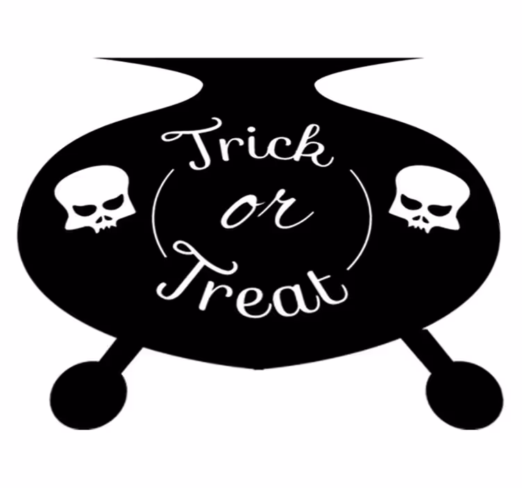 Halloween kilimėlis gudrybė arba dovana katilas - „Tenstickers“