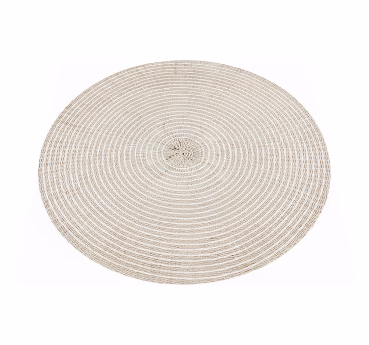 Minimalistinis kilimas apvalus kreminis pintas spiralė - „Tenstickers“