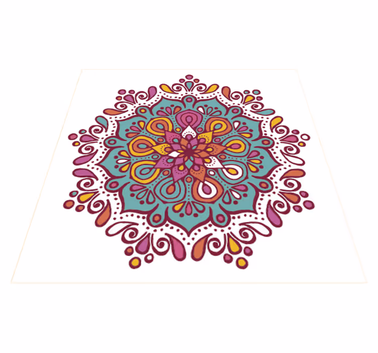 Kilimėlis virtuvei spalvinga plytelėta mandala - „Tenstickers“