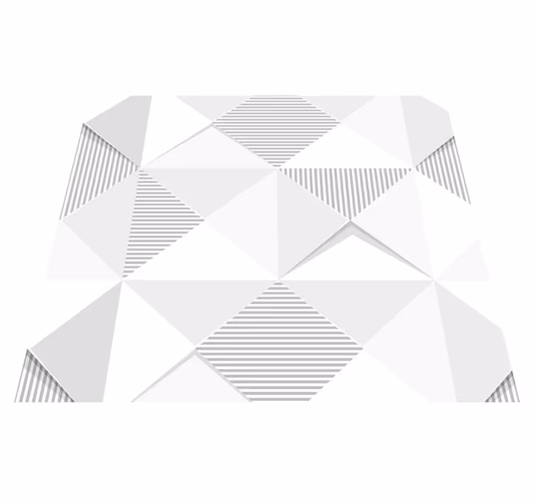 Geometrinis kilimas 3d baltos kvadratai - „Tenstickers“