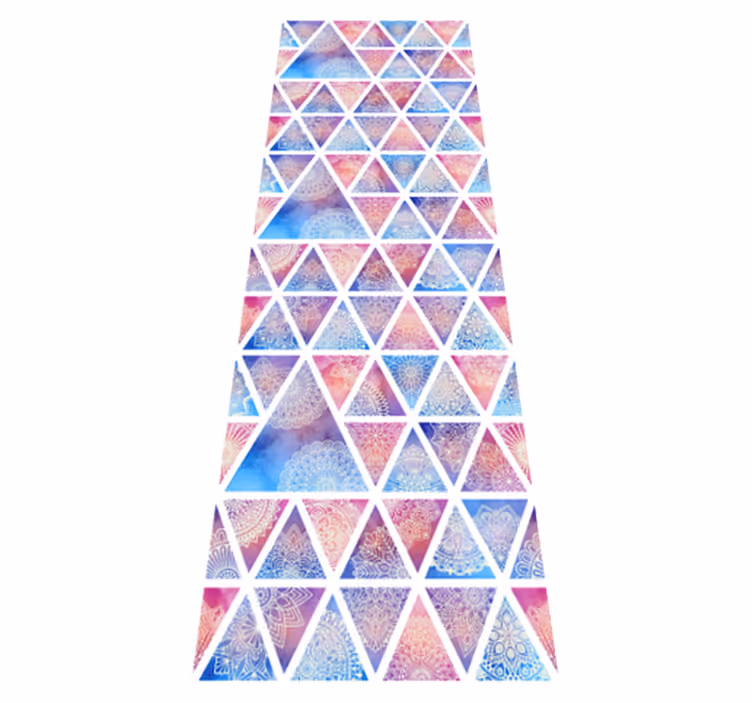 Geometrinis kilimas etniniai gėlių trikampiai - „Tenstickers“